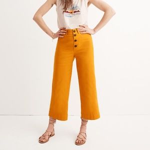 Madewell Emmett Wide-Leg Crop Pants Button-Front